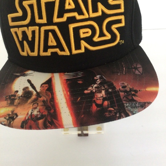 STAR WARS THE FORCE AWAKENS GORRA VII BLACK SNAPBACK HAT OSFM - Picture 3 of 15
